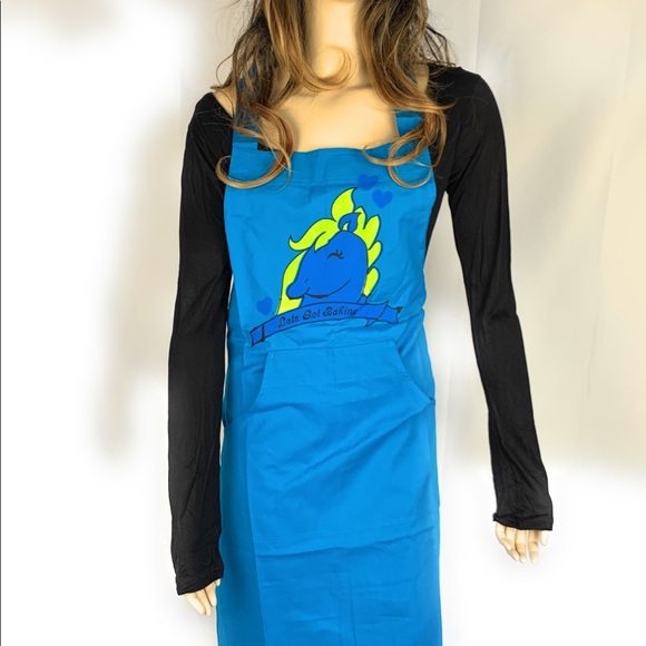 Blue apron and chef cap set - Picture 5 of 6